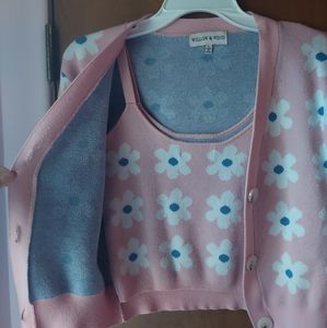 Willow and Wind crop matching tank top and jacket.
